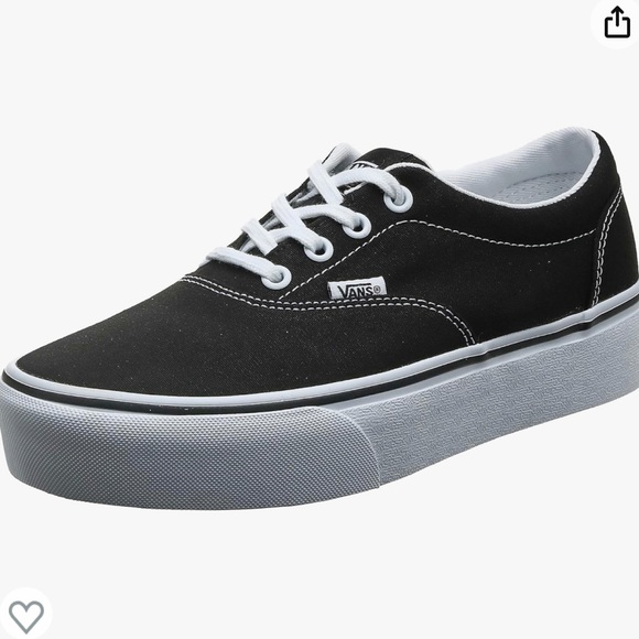 Vans Women's Doheny Platform Sneaker, Black Canvas Black